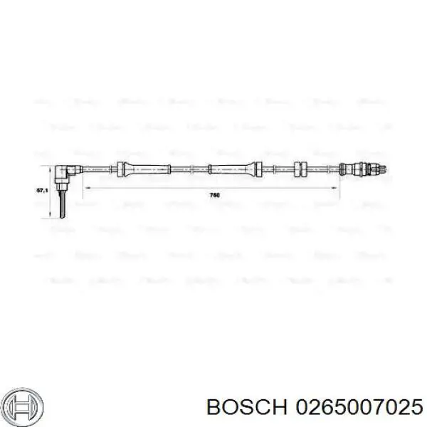 Датчик АБС (ABS) передний 0265007025 Bosch