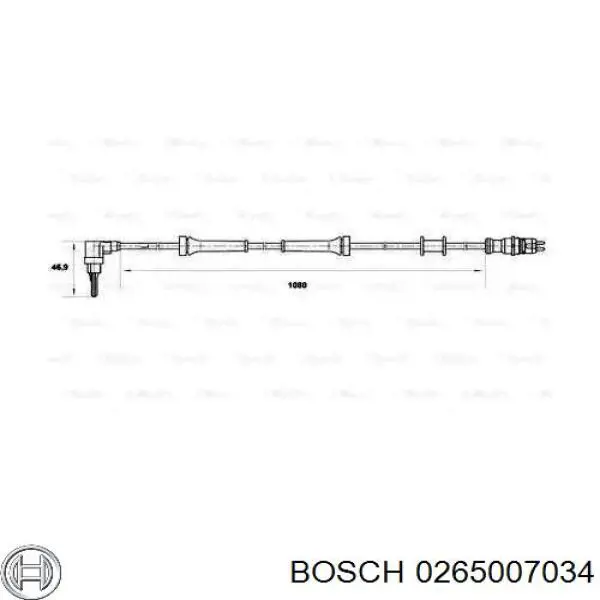 0265007034 Bosch датчик абс (abs передний)