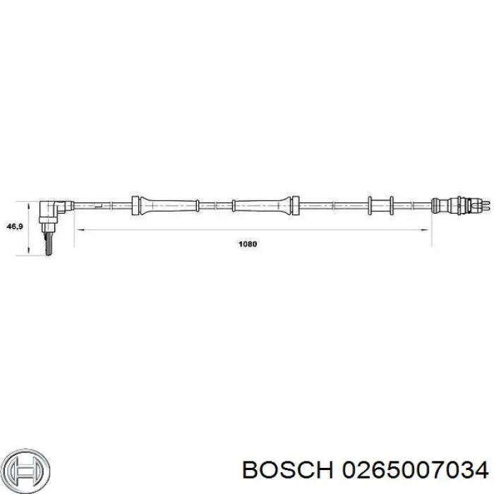 Передний датчик АБС Bosch 0265007034 цена, от 25.91 USD