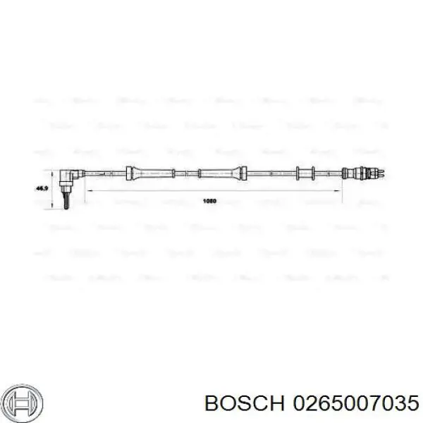 0265007035 Bosch датчик абс (abs передний)