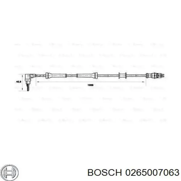 Датчик АБС (ABS) передний левый 46737767 Fiat/Alfa/Lancia