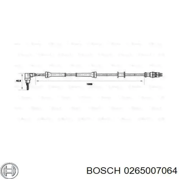 Датчик АБС (ABS) передний правый 0046737768 Fiat/Alfa/Lancia