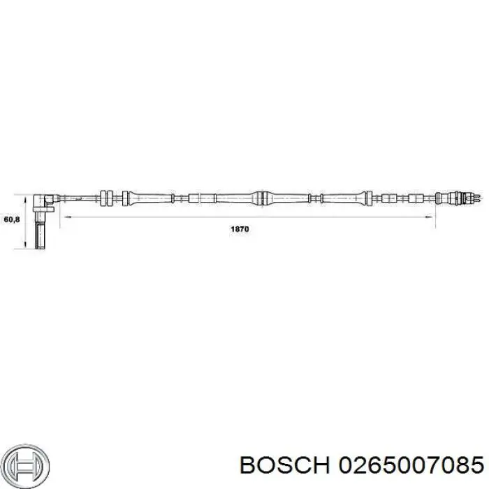 Датчик АБС (ABS) передний, правый Bosch 0265007085 цена, от 23.79 USD