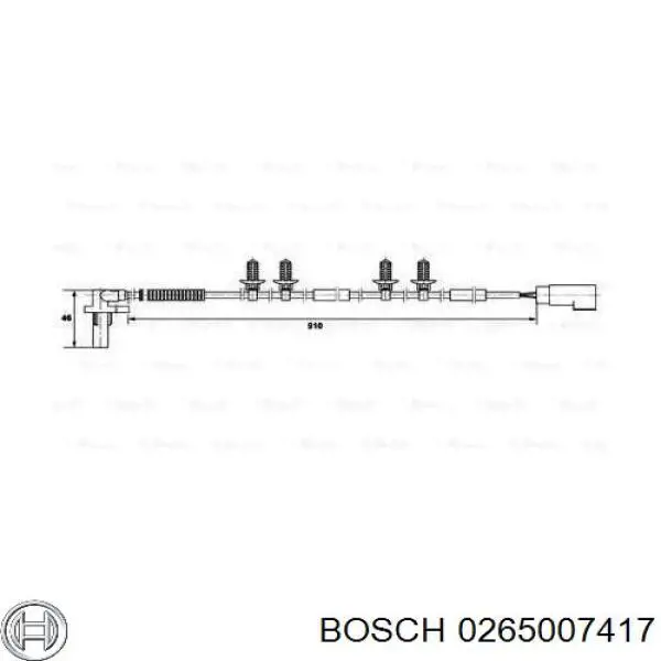 0265007417 Bosch Задний левый датчик АБС
