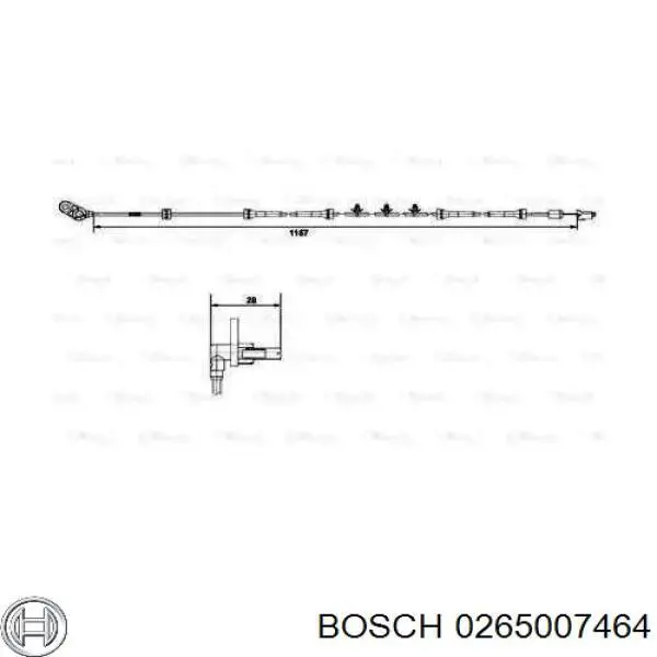 0265007464 Bosch Датчик ABS передний правый
