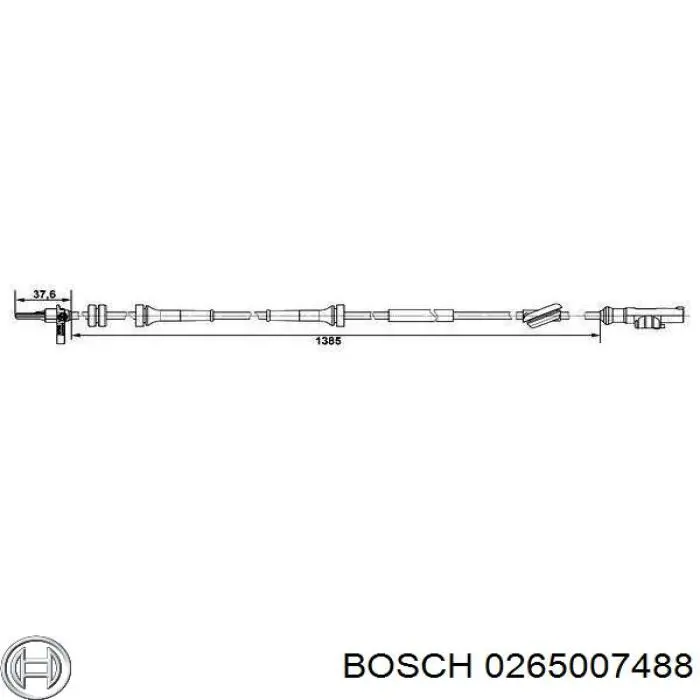 Датчик АБС (ABS) задний Bosch 0265007488 цена, от 21.25 USD
