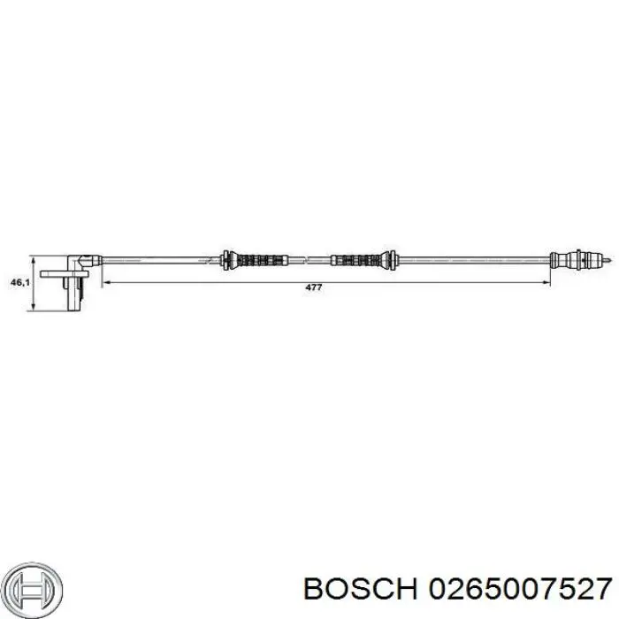 Купить 0265007527 Bosch Датчик АБС (ABS) передний