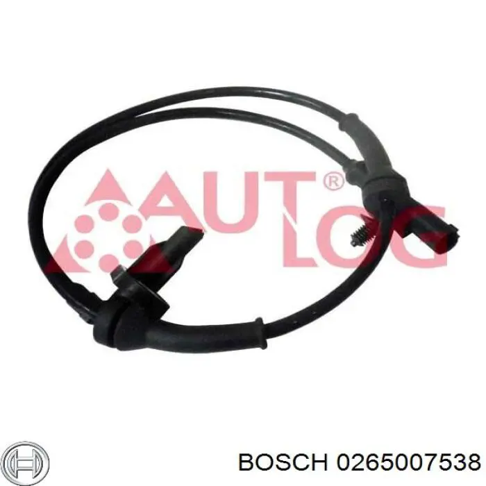 Sensor ABS trasero izquierdo 0265007538 Bosch