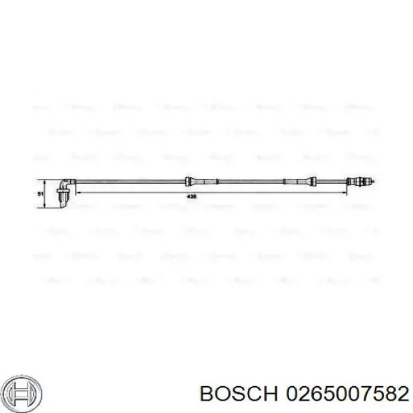 0 265 007 582 Bosch датчик абс (abs задний правый)