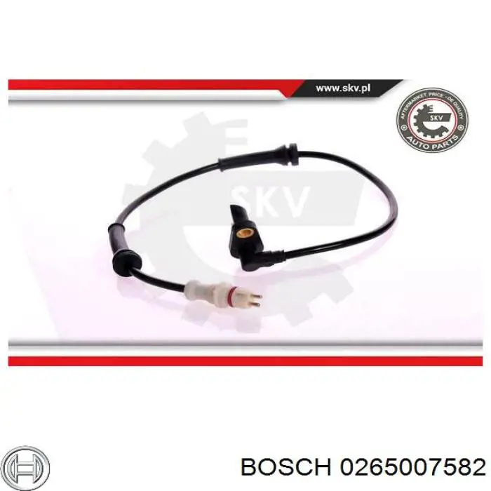 0265007582 Bosch Датчик АБС (ABS) задний, правый