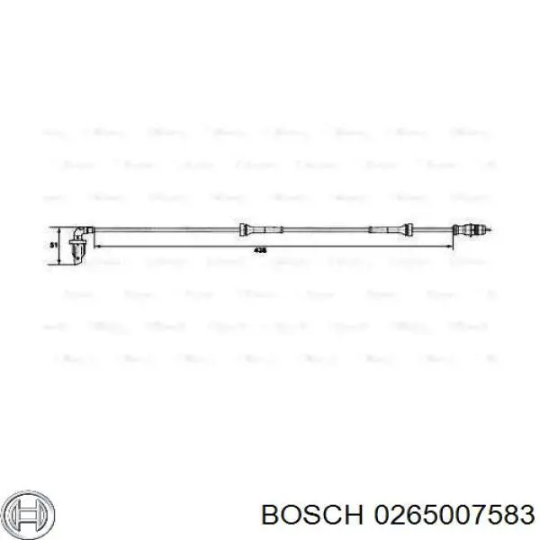 Датчик АБС (ABS) задний левый Bosch 0265007583