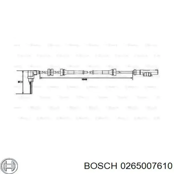 0 265 007 610 Bosch датчик абс (abs передний левый)