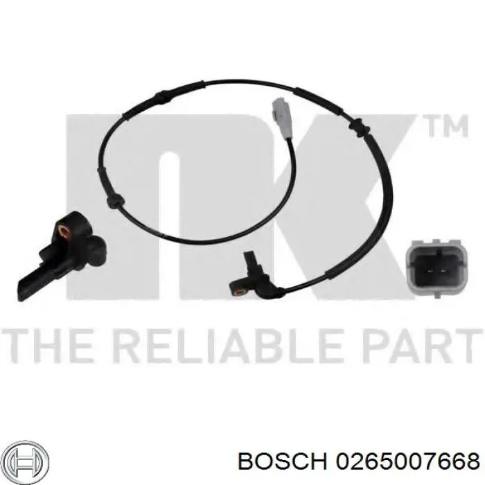 0 265 007 668 Bosch sensor abs traseiro esquerdo
