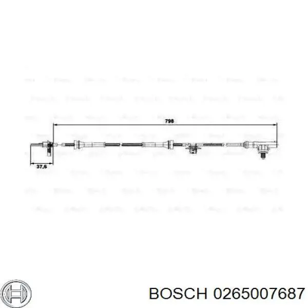 Датчик АБС (ABS) передний Bosch 0265007687