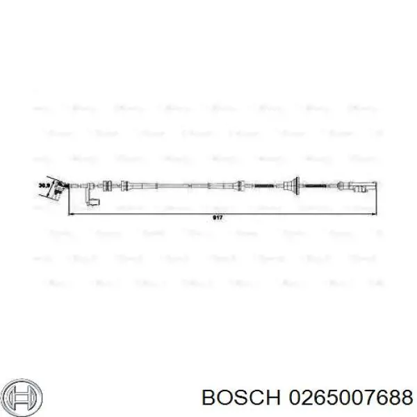 Датчик АБС (ABS) задний 0265007688 Bosch