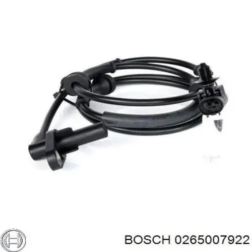 Sensor ABS trasero 0265007922 Bosch