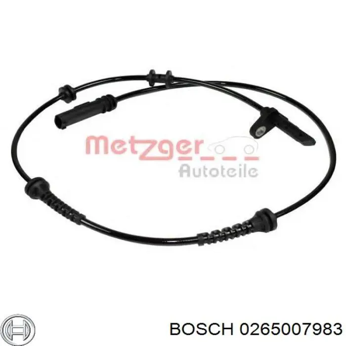 Sensor ABS trasero 0265007983 Bosch