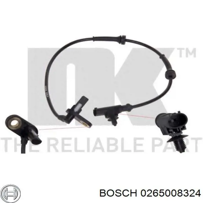 Датчик АБС задний правый 0265008324 Bosch
