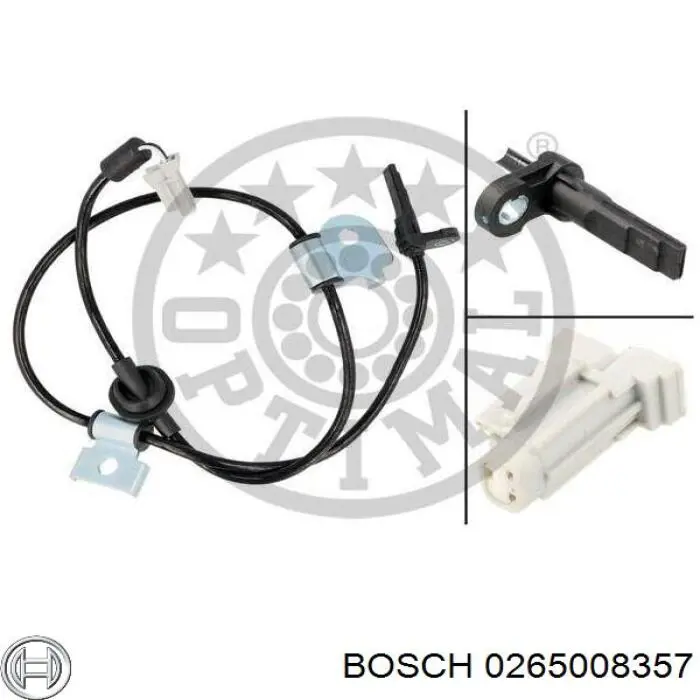 0 265 008 357 Bosch sensor abs dianteiro esquerdo