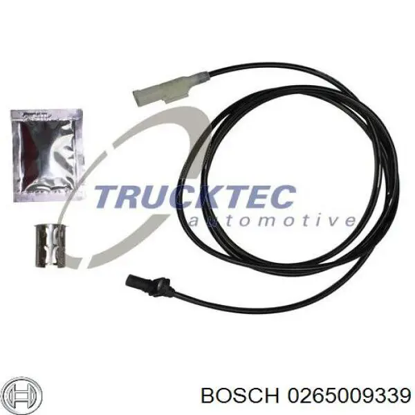 Sensor ABS trasero derecho 0265009339 Bosch