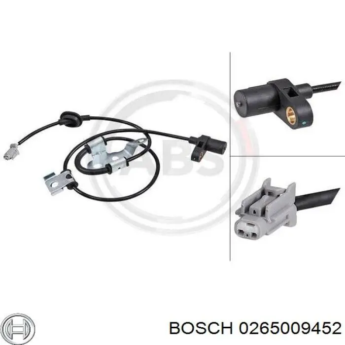 0265009452 Bosch sensor abs dianteiro esquerdo