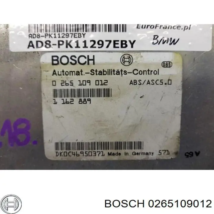  Bosch 0265109012 цена, от 36.74 USD