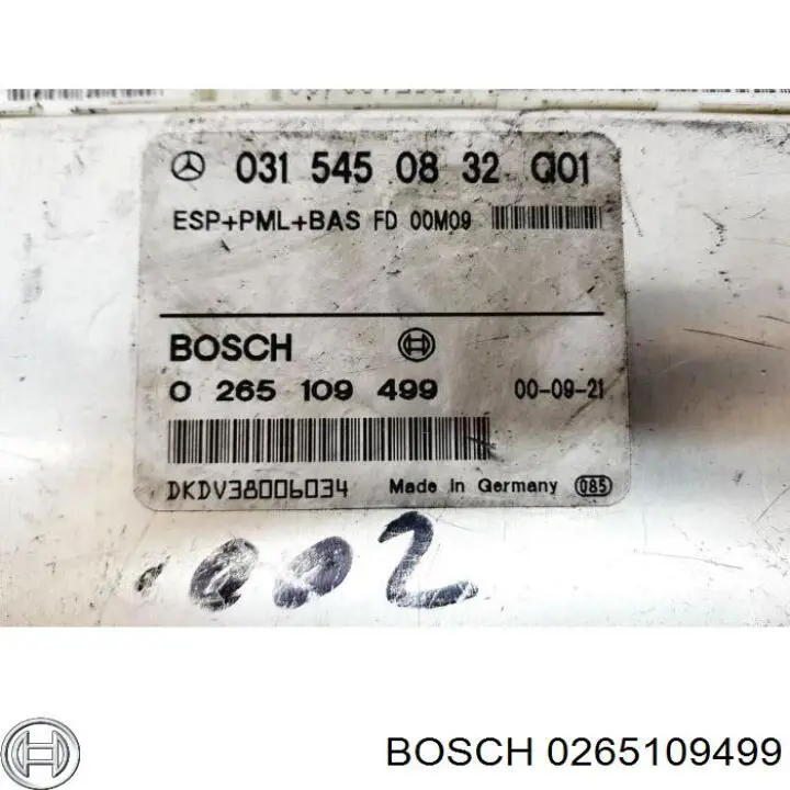 Купить 0265109499 Bosch Блок управления ESP