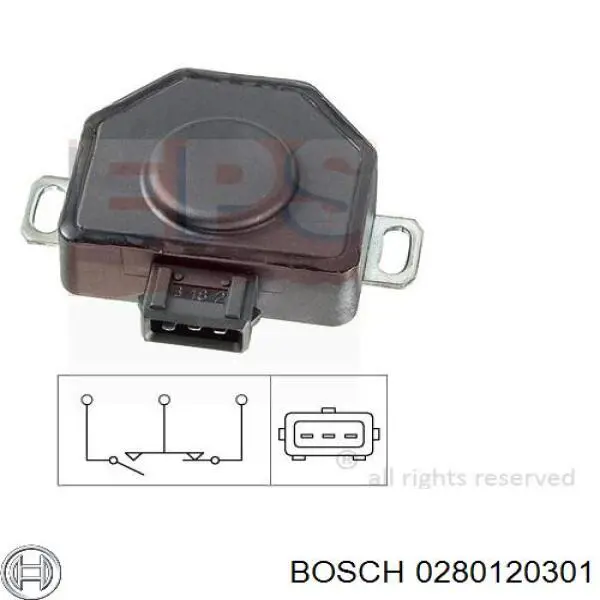 Датчик положения дроссельной заслонки (потенциометр) Bosch 0280120301