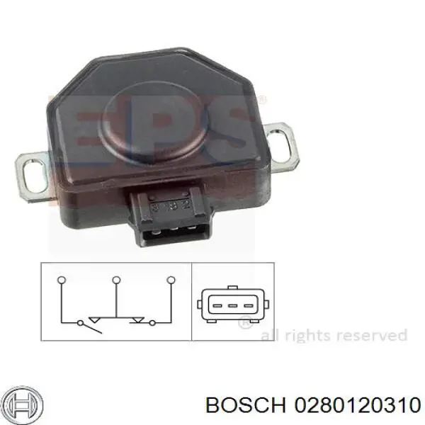 0280120310 Bosch датчик положения дроссельной заслонки (потенциометр)