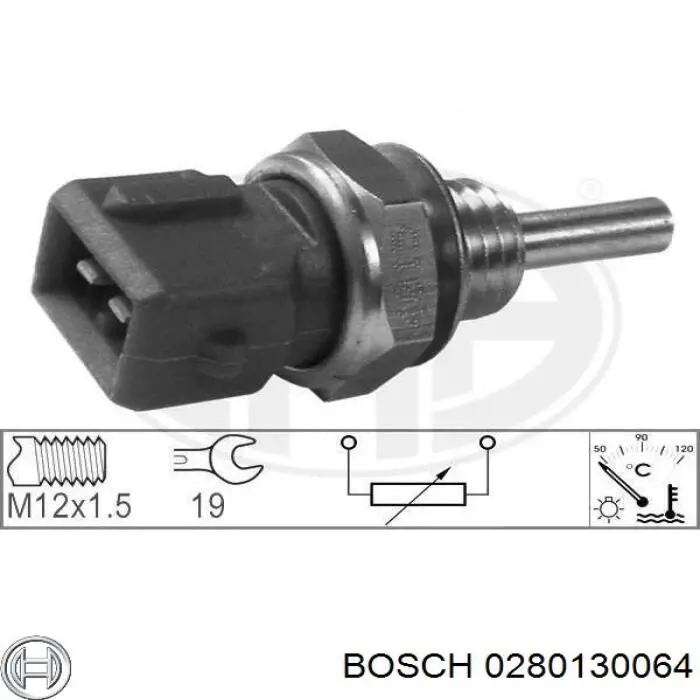 Датчик указателя температуры охлаждающей жидкости Bosch 0280130064 цена, от 4.41 USD