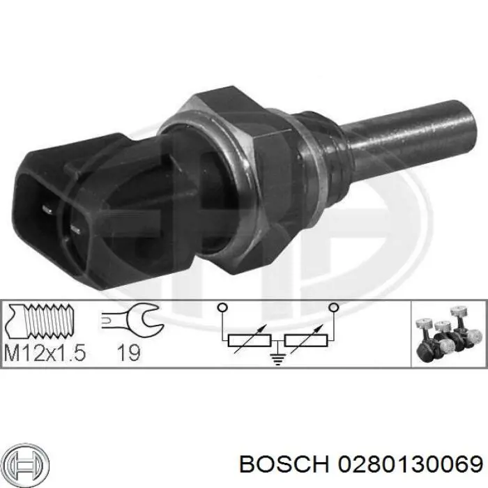 Датчик температуры охлаждающей жидкости (включения вентилятора радиатора) Bosch 0280130069
