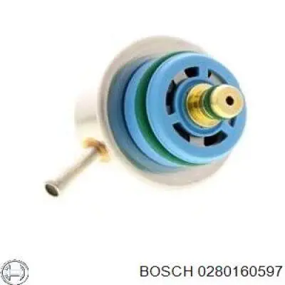 Regulador de presión de combustible, rampa de inyectores 0280160597 Bosch