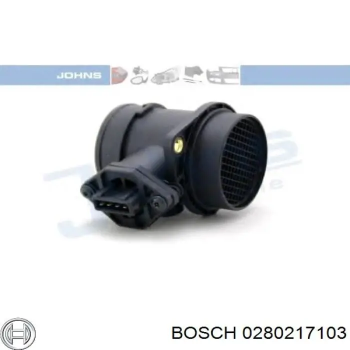 Датчик массового расхода воздуха Bosch 0280217103 цена, от 28.29 USD