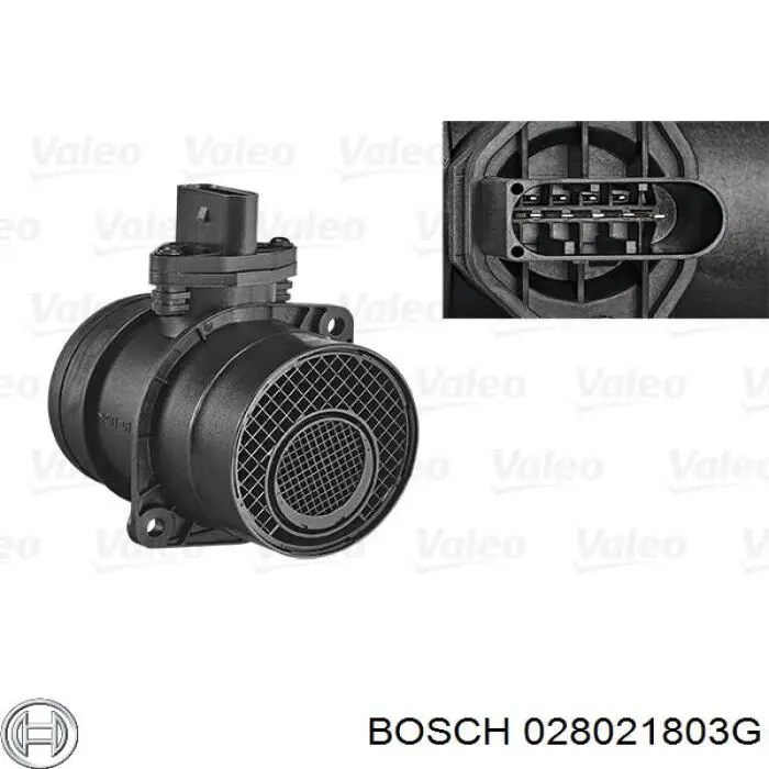 0 280 218 03G Bosch sensor de fluxo (consumo de ar, medidor de consumo M.A.F. - (Mass Airflow))