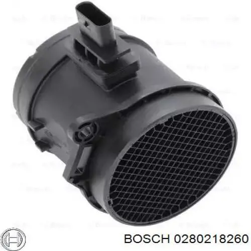 0280218260 Bosch sensor de fluxo (consumo de ar, medidor de consumo M.A.F. - (Mass Airflow))