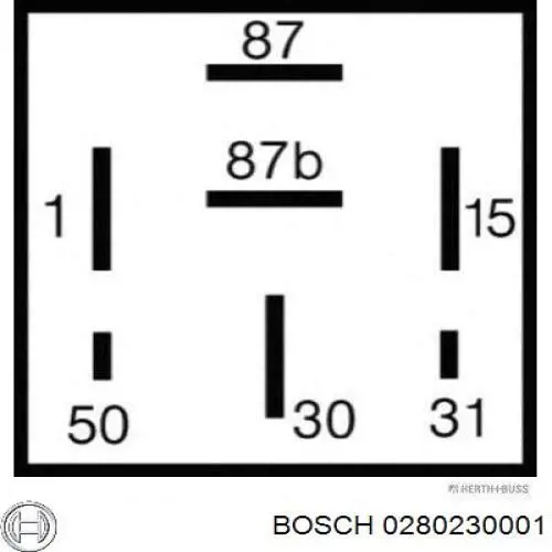 Реле электробензонасоса Bosch 0280230001