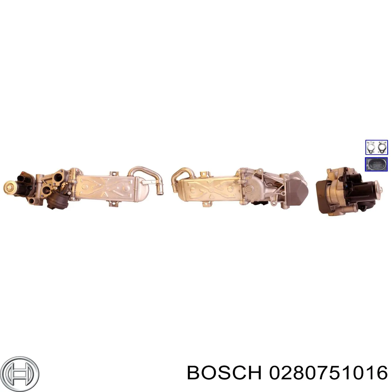 0280751016 Bosch Радиатор системы EGR