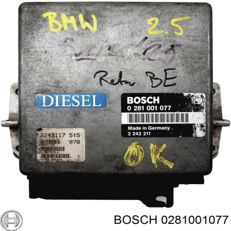 Купить 0281001077 Bosch Электронный блок управления двигателем
