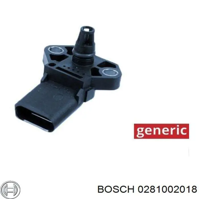 0281002018 Bosch датчик давления во впускном коллекторе, map