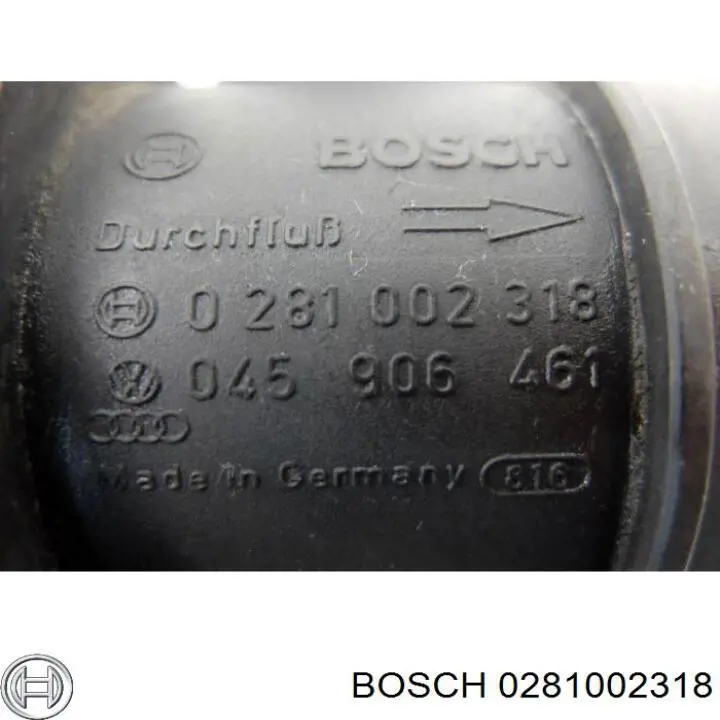 Датчик массового расхода воздуха Bosch 0281002318 цена, от 30.89 USD
