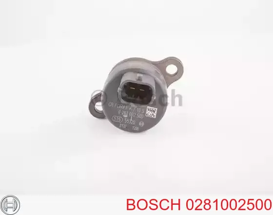 0281002500 Bosch válvula de regulação de pressão (válvula de redução da bomba de combustível de pressão alta Common-Rail-System)