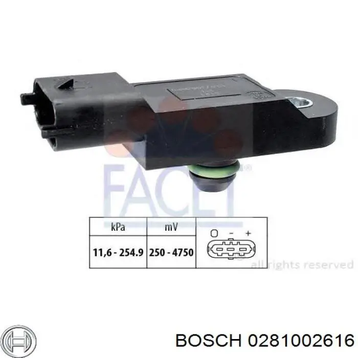 Купить 0281002616 Bosch Датчик MAP