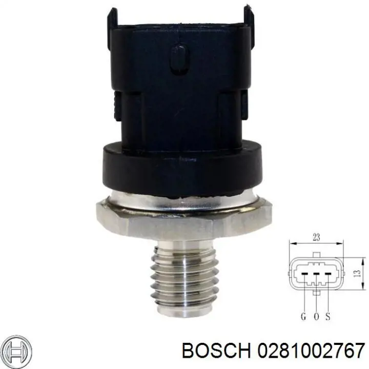 Датчик давления топлива Bosch 0281002767 цена, от 36.59 USD
