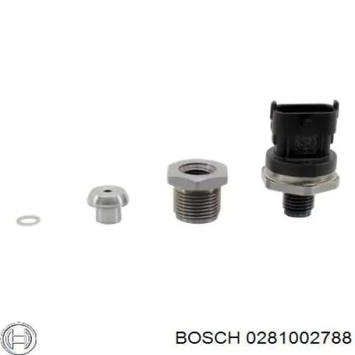 0281002788 BOSCH Sensor de presión de combustible original y equivalente