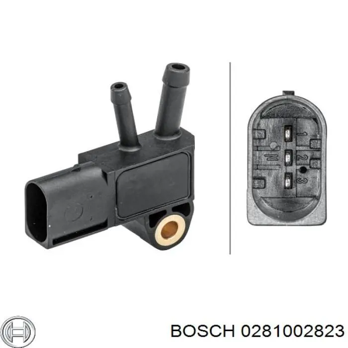 Датчик давления выхлопных газов 0281002823 Bosch