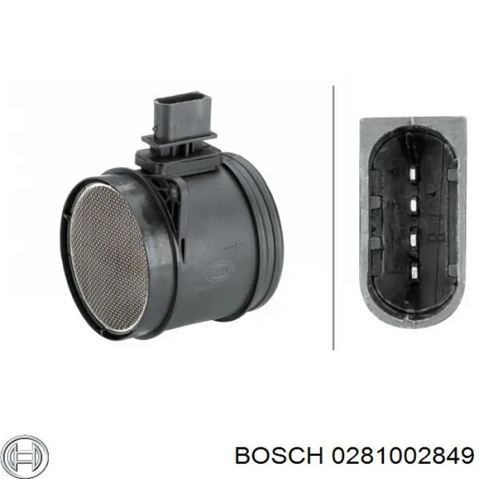 Sensor De Flujo De Aire/Medidor De Flujo (Flujo de Aire Masibo) 0281002849 Bosch
