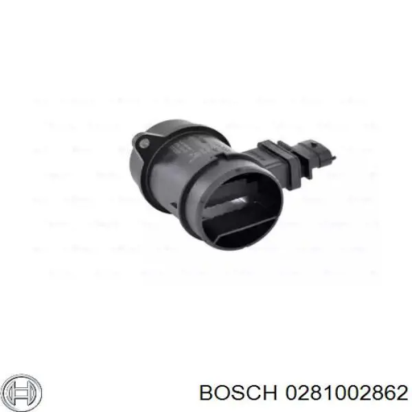 0 281 002 862 Bosch sensor de fluxo (consumo de ar, medidor de consumo M.A.F. - (Mass Airflow))