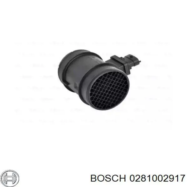 Датчик потоку (витрати) повітря, витратомір MAF - (Mass Airflow) 0281002917 Bosch