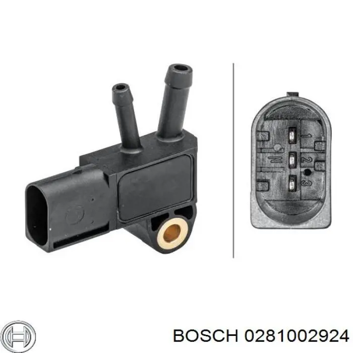 Датчик давления выхлопных газов 0281002924 Bosch