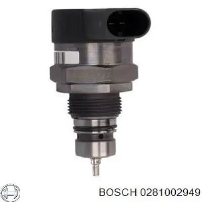 Regulador de presión de combustible, rampa de inyectores 0281002949 Bosch